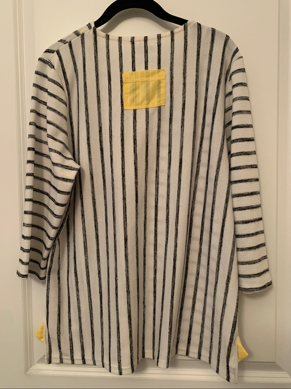 Coral Bay White Top with Black Stripes and Yellow Accents - Picture 3 of 7